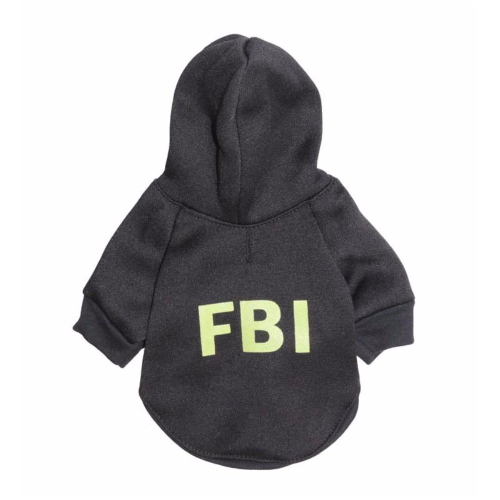 Sweat noir FBI pour chien